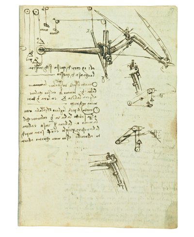 Codex on the Flight of Birds, Folio 17 Recto by Leonardo da Vinci